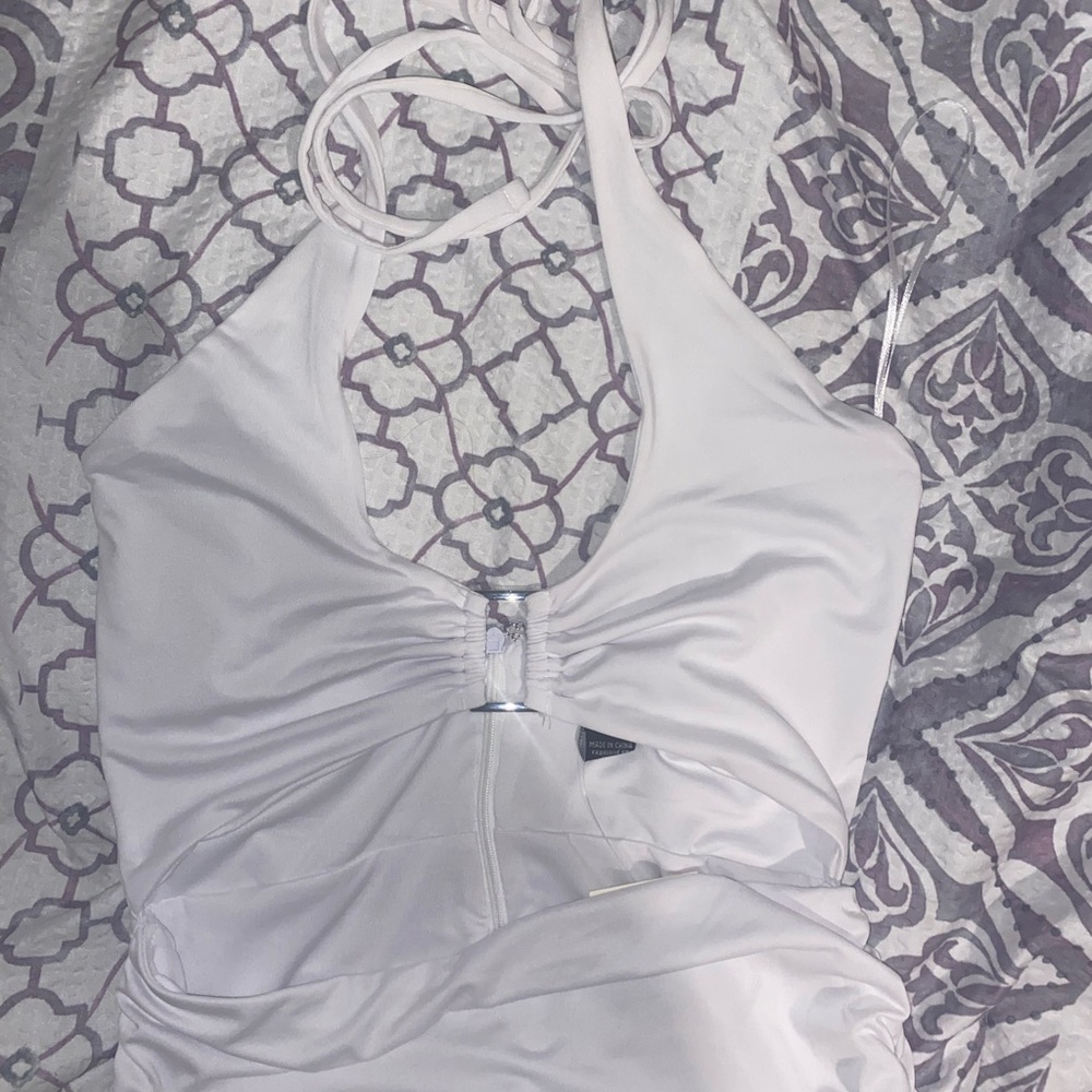 Halter top White dress New with tags